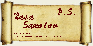 Maša Samolov vizit kartica